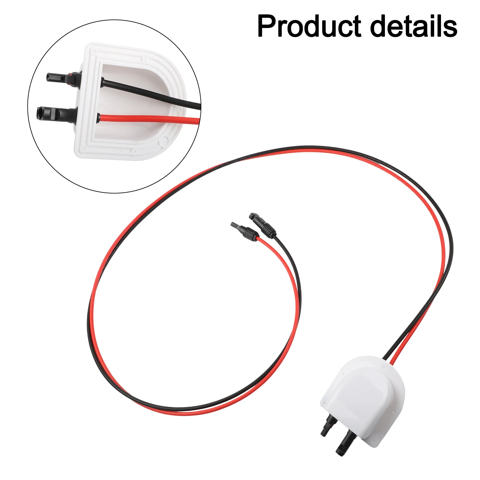 Solar Cable Gland Entry Box IP68 Waterproof With 2M 10AWG Wire For RV Roof Panel Junction Connection Accessories