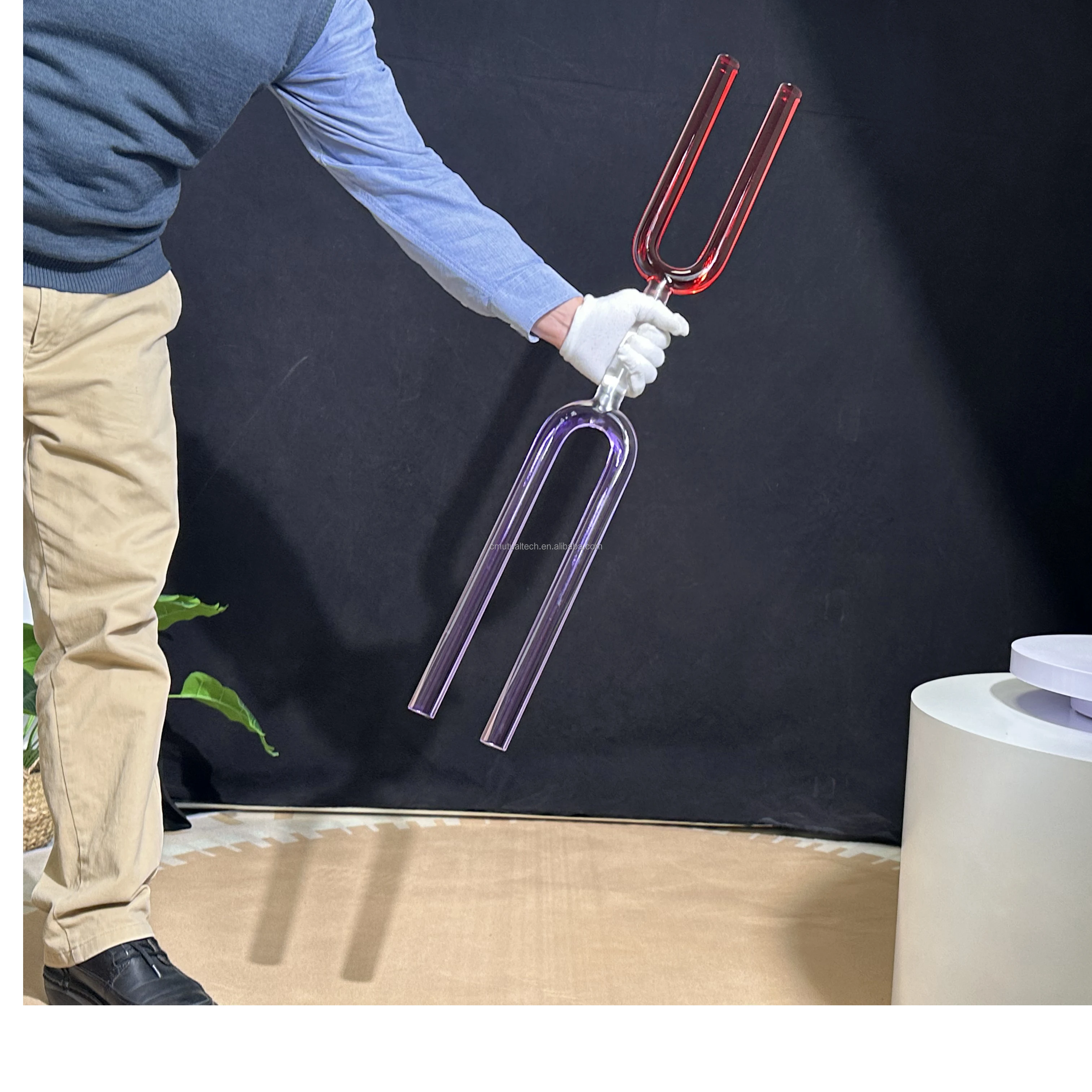 

Q're Customized Big Size Double Tuning Forks Chakra Quartz Crystal Double Tuning Fork Sound Healing Instruments Meditation Yoga