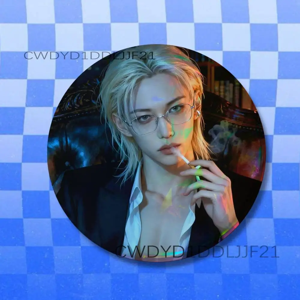 Kpop SKZ F-Felix Badge Handmade Button Brooch for Backpack Hat Shirt Accessories Gifts