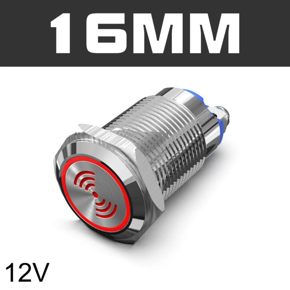 

Новый металлический зуммер 16 мм, 19 мм, 22 мм, водонепроницаемый, с громким звуком, сигнальный, 12В, 24В, из нержавеющей стали