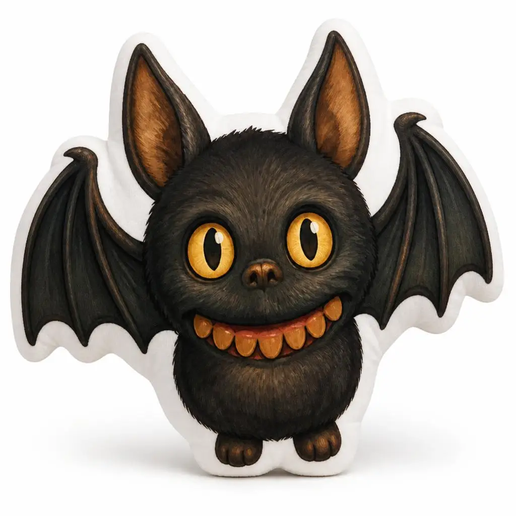 Cute Bat Halloween Bat Spooky Bat Gothic Cute Kawaii Bat Plush Pillow Cushion Stuffed Throw Pillow Home Decor Gift Sofa Bed