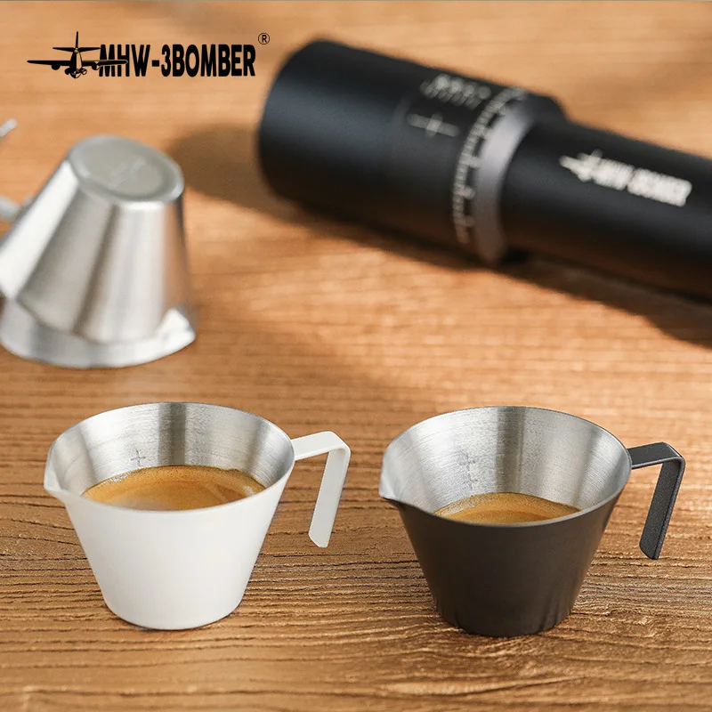 

MHW-3BOMBER Bomber Stainless Steel Measuring Cup, Espresso Coffee Cup Sawada Small Measuring Cup, Scale Cup 100ml