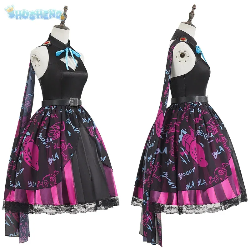 

COSda@Arcane: League of Legends Jinx LOL Cosplay Costume Hat shawl belt dress set Halloween party new sweet Woman Jinx uniform X