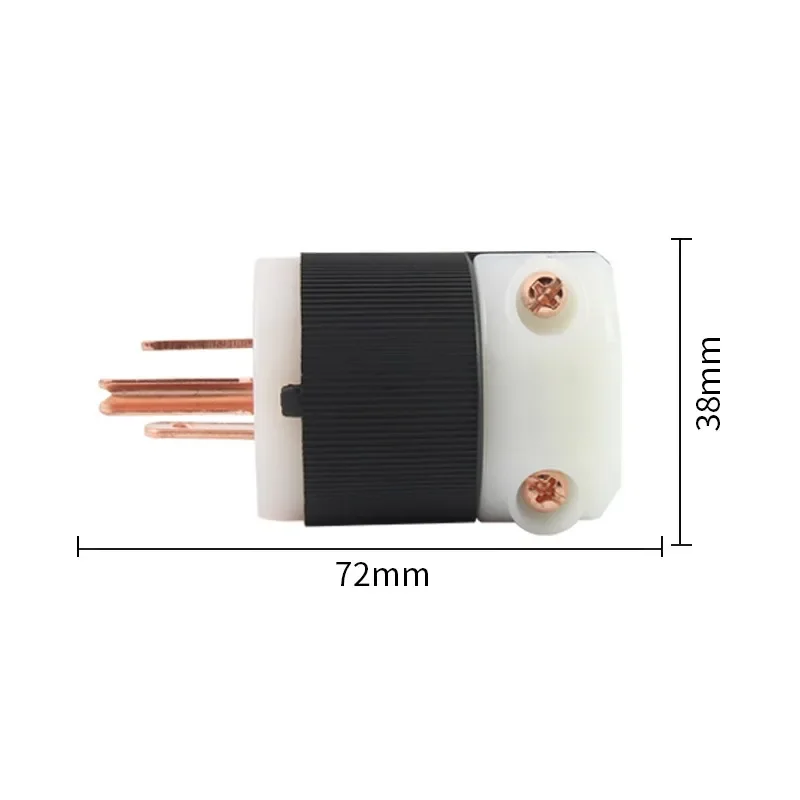 Hubbell HBL8215G النحاس الأحمر HiFi محول الصوت AC سلك الطاقة IEC موصل الولايات المتحدة التوصيل