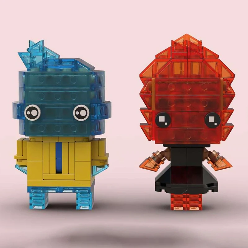 302pcs MOC BrickHeadz Elemental Model Building Blocks Display Idea Birthday Creative Brick Collection Assemble Education Art