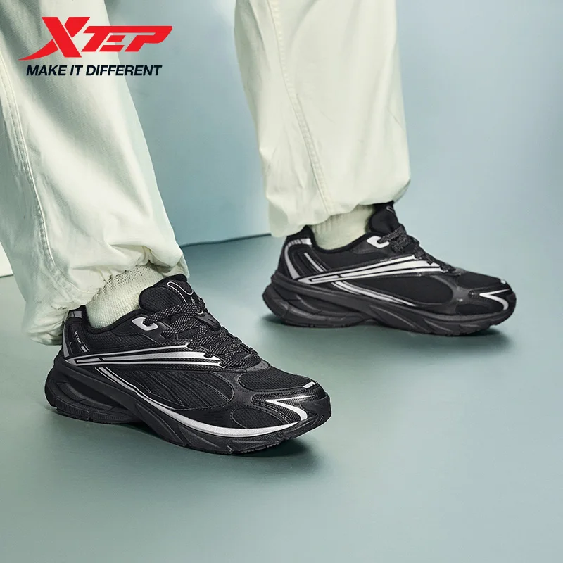 Xtep Little Basque Men's Cotton Shoes  Winter Fashion Cushion Trendy PB Material Breathable Mesh Soft Sneakers 876419370043