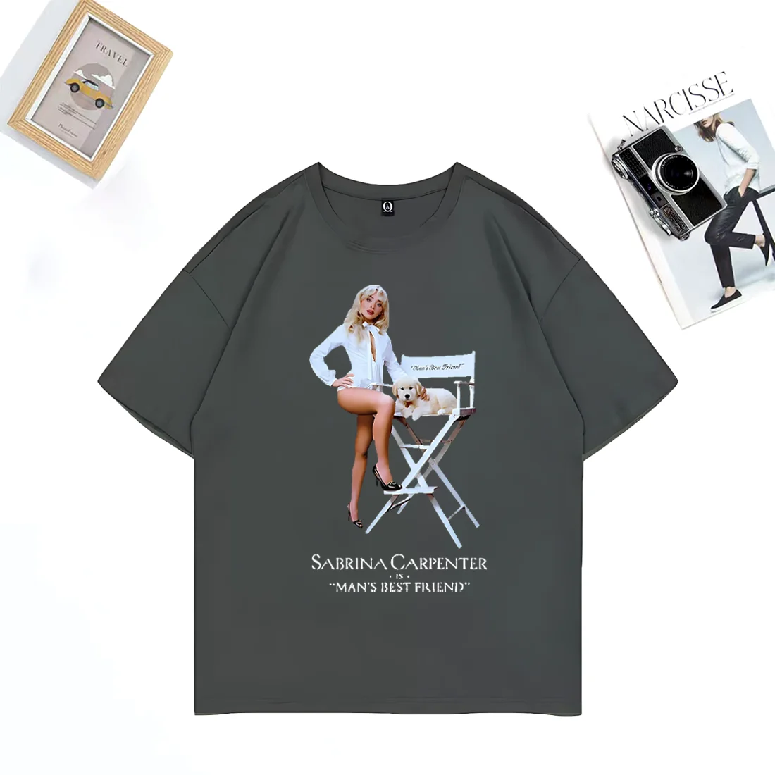 تي شيرت سابرينا كاربنتر أفضل صديق برسومات تي شيرت للرجال والنساء ملابس عتيقة بأكمام قصيرة لطيفة من القطن كاواي للجنسين تي شيرت كبير الحجم #5