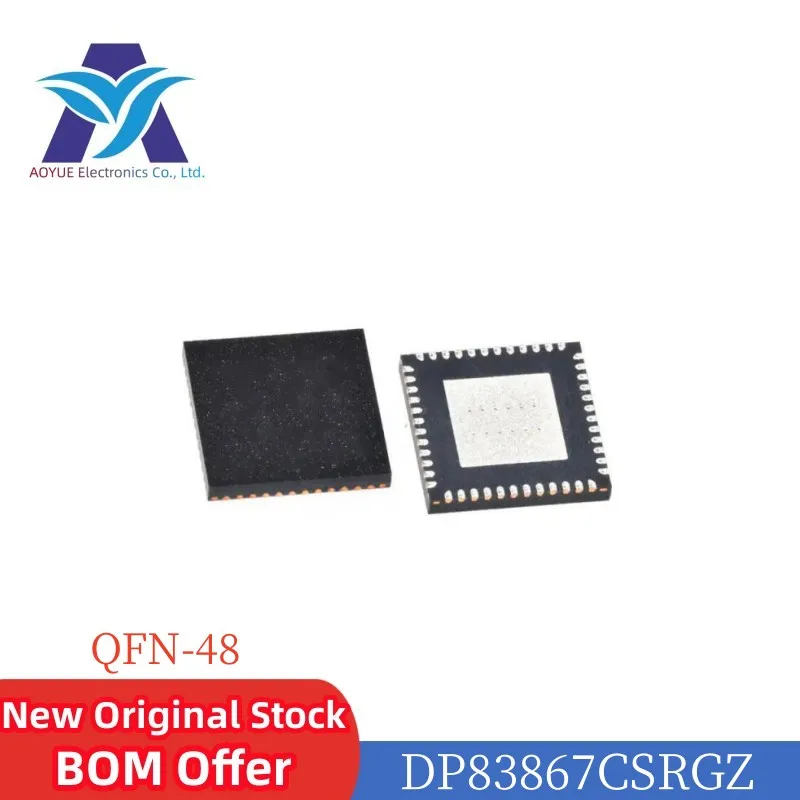 DP83867CSRGZ DP83867CSRGZR DP83867CSRGZT code: DP83867CS QFN-48 serial transceiver Ethernet chip ic