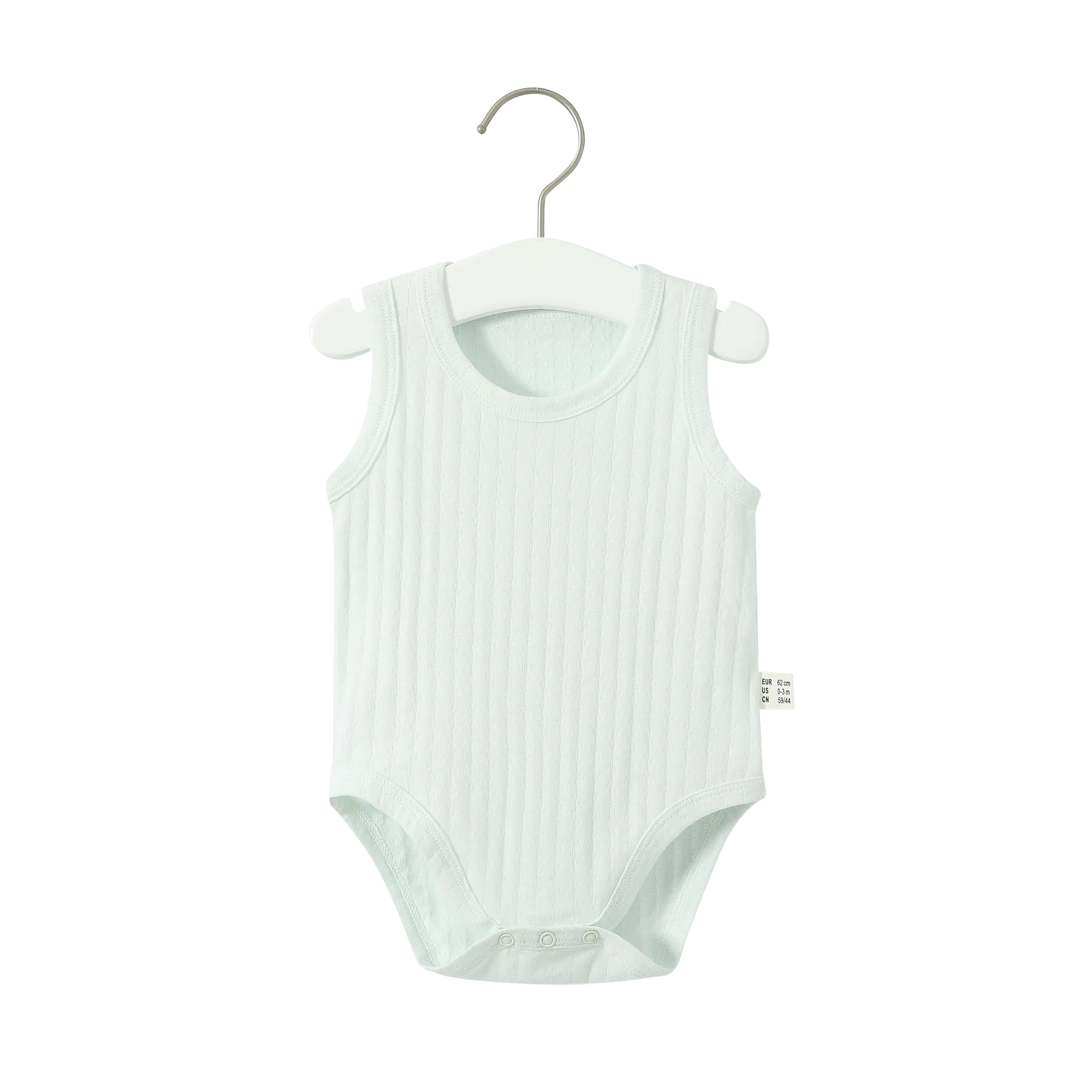 High Quality Soft Breathable 100% Cotton  Sleeveless Baby Rompers Round-neck Summer Baby Bodysuit Plain Infant clothes