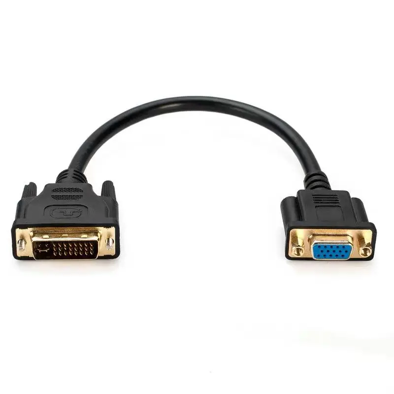 Gold-Plated DVI To VGA Adapter Cable DVI (24+5) Male To VGA 15Pin Female Computer Graphics Card Connection Monitor Cable