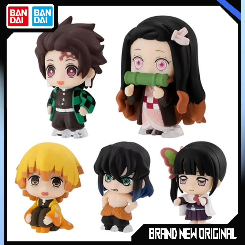 

BANDAI Demon Slayer Action Figures Model Tanjirou Akaza Sanemi Sanemi Nezuko Muichirou Gashapon Standing posture Original