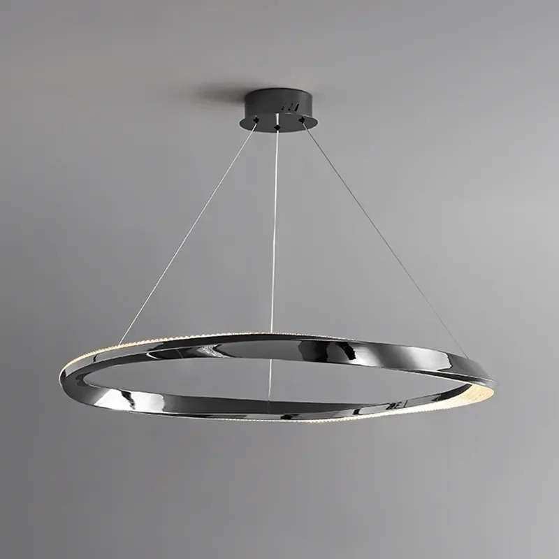 Plafonnier au Design Créatif, Composé d'Anneaux Dorés, Design Luxueux, Luminaire Décoratif de Plafond, Idéal pour un Salon, une Cuisine, une Chambre à Coucher ou une Salle à Manger