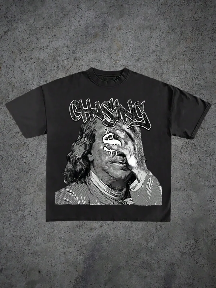 

Летние повседневные футболки Стираные футболки Большие свободные футболки с короткими рукавами и уникальными узорами Модные и забавные