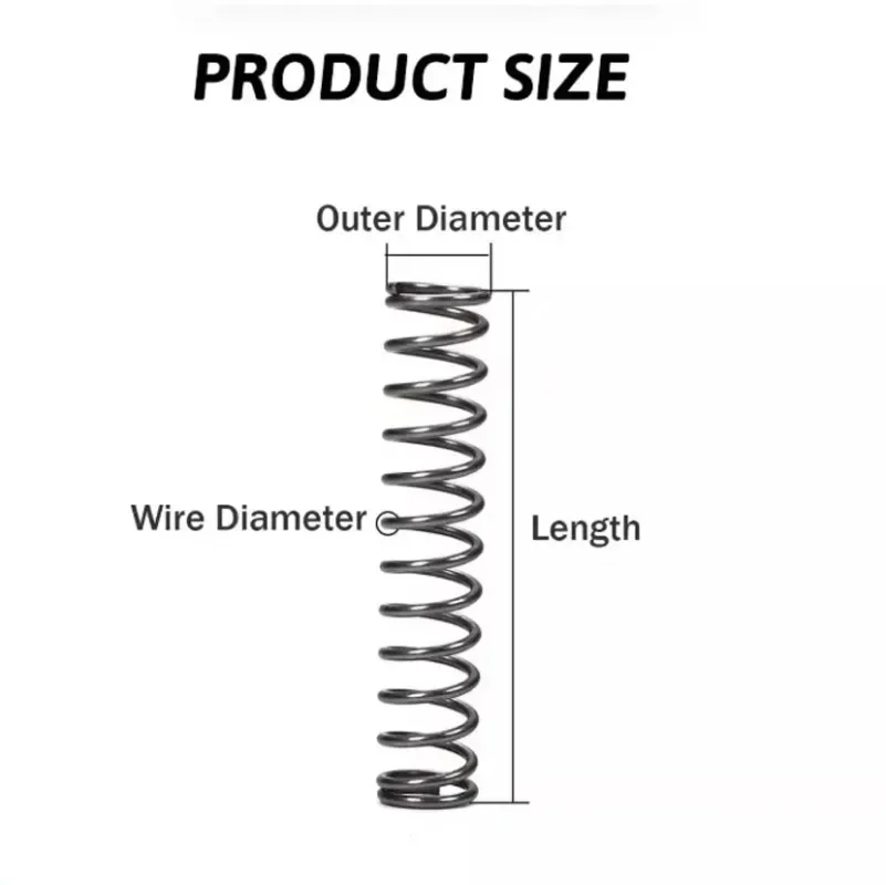 10pcs/Lot Spring steel Y-shaped compression spring,Wire Dia 1.0mm OD 5mm-20mm Length 10mm-50mm Small Pressure Springs