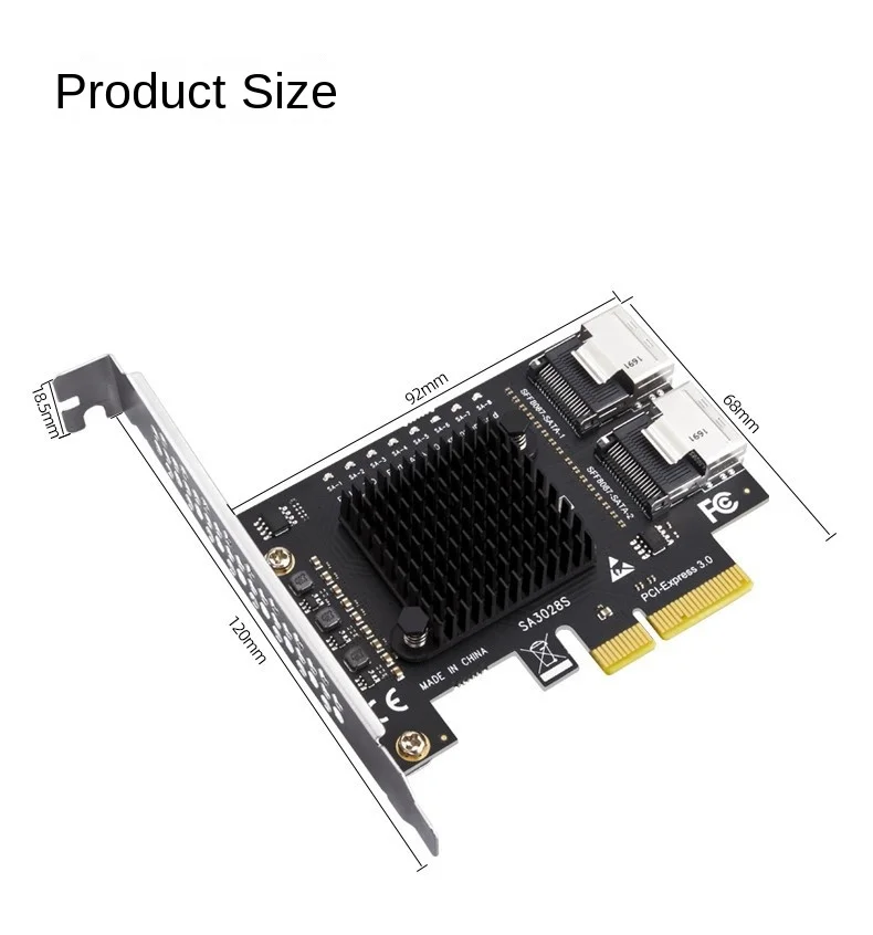 Mini SAS SFF-8087 4 ports SATA 3 III 3.0 vers PCI e PCIe Contrôleur PCI-e vers SFF 8087 SFF8087 SATA3 Adaptateur 6 000 Cartes