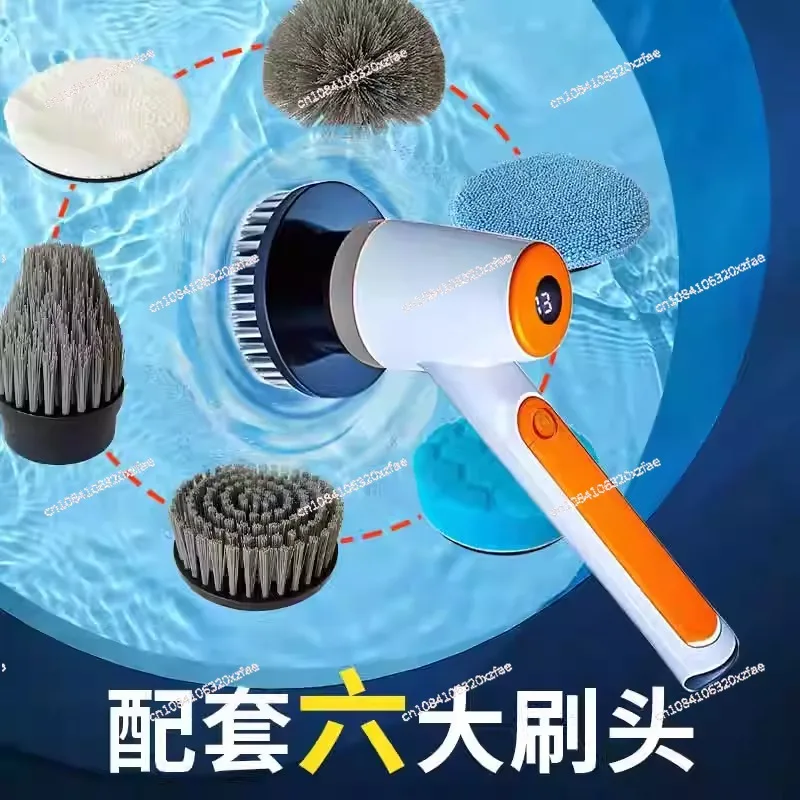 

[IPX9 waterproof] Fish tank long handle electric brush aquarium cleaning glass cleaning inner wall no dead ends tool