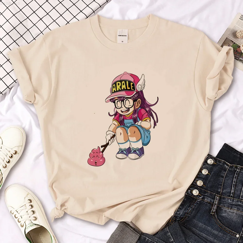 Arale T-shirts Women Graphic Japanese Manga Tshirt Female Y2k Clothes Y2k Top Harajuku Graphic T Shirts Women Clothing