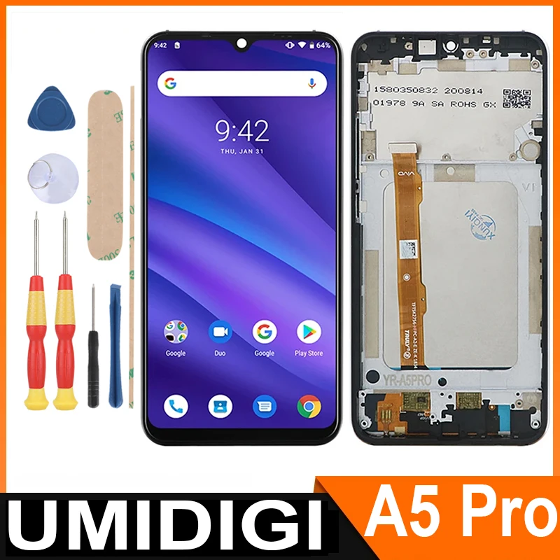 

For UMIDIGI A5 Pro/ 6.3" FHD+ LCD Display + Touch Screen+With Frame