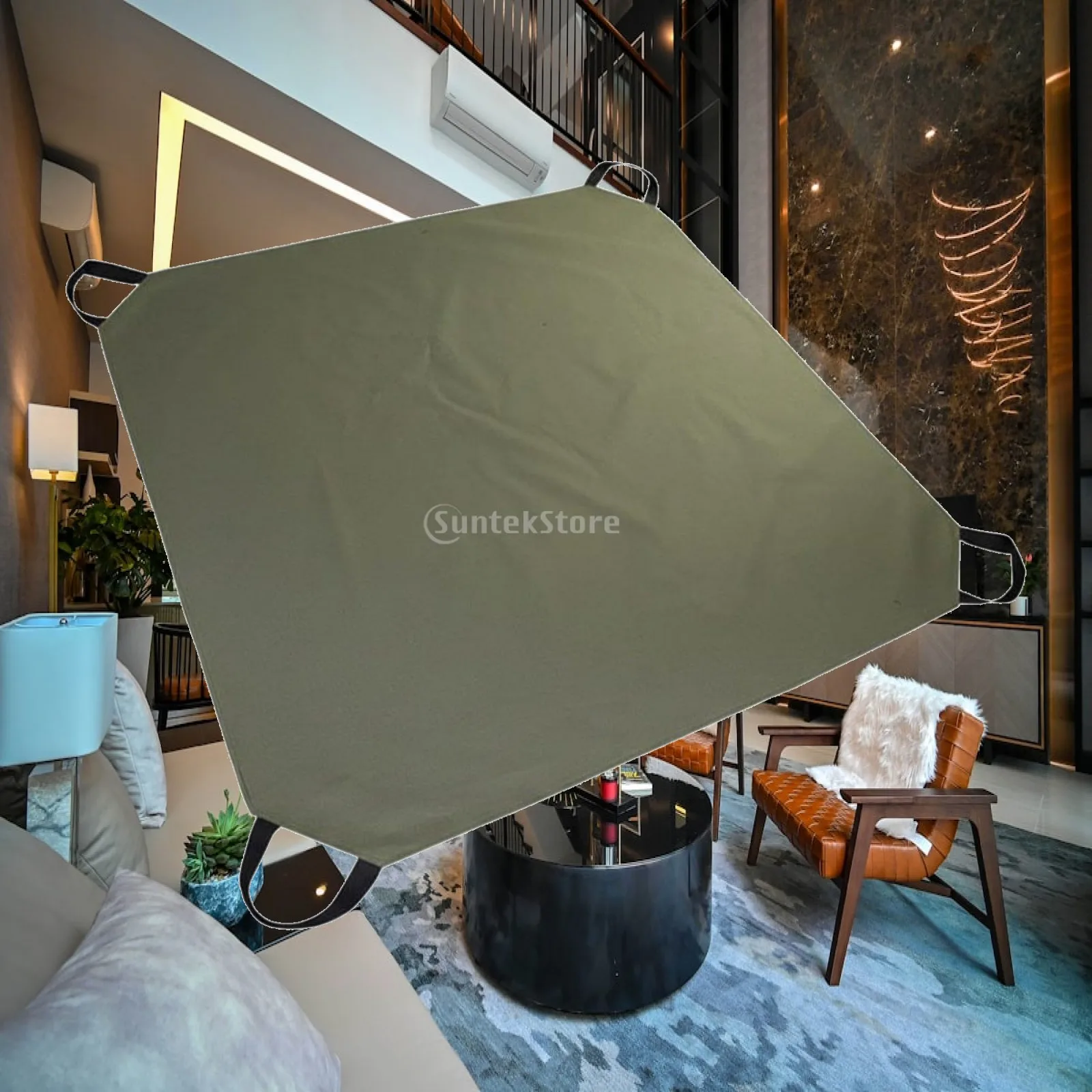 Large Leaf Tarp Foldable Yard Waste Collection Mat Oxford Cloth Debris Carrier for Outdoor Garden