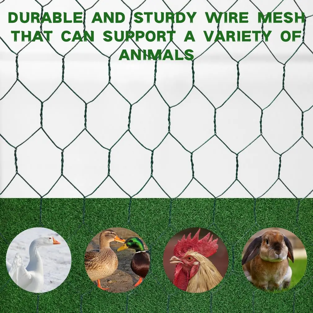

26x10x10ft Large Metal Chicken Coop Run Walk in Poultry Cage Outdoor Yard Waterproof Anti-UV Cover, Customized