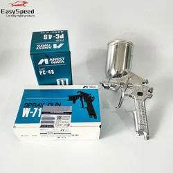 Japan Iwata W-71 Spray Gun Car Furniture Paint Spraying High Atomization 1.0/1.3/1.5/1.8 Nozzle On The Pot