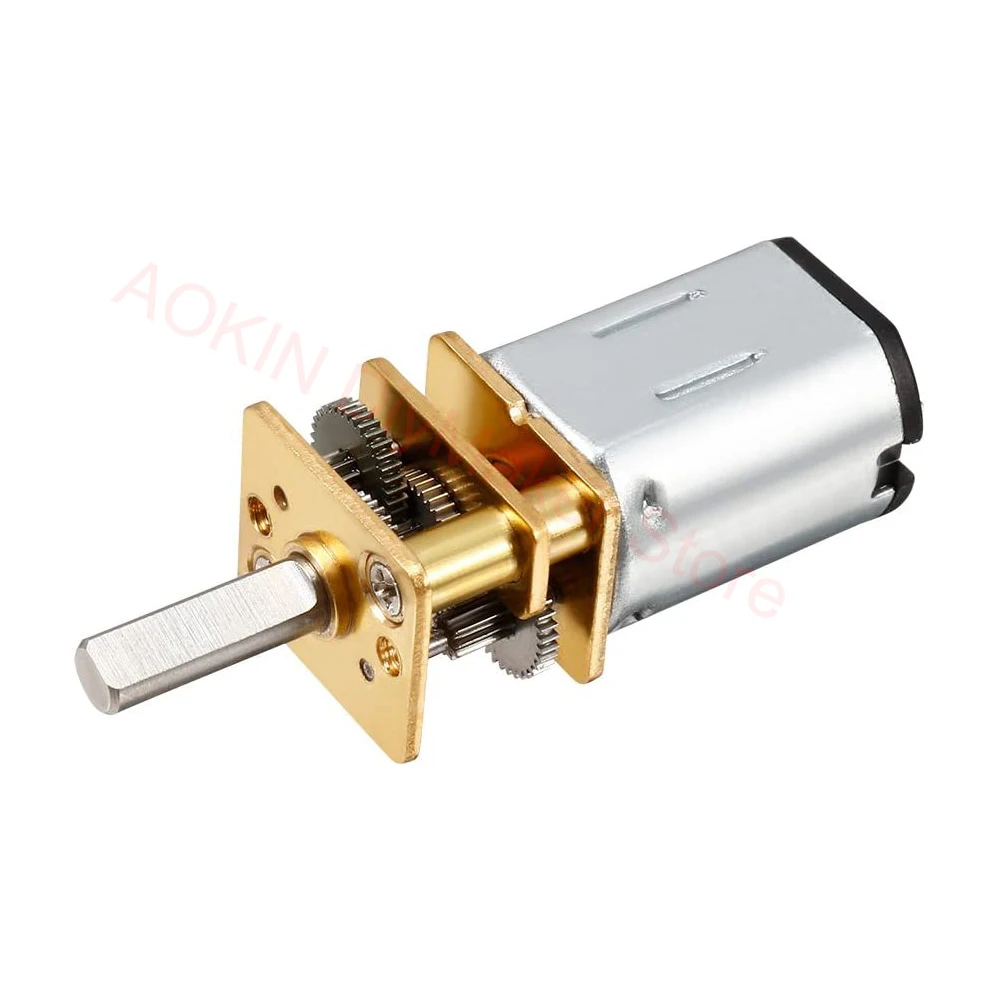 Motor Roda Gigi Mikro Metal Mini DC 6V N20 dengan Roda Gigi Motor DC 200RPM