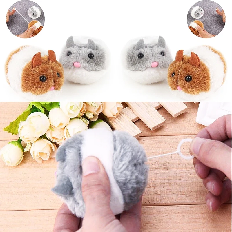 1 Stück Niedliches Katzenspielzeug Plüsch-Fellspielzeug mit Schüttelbewegung Maus Haustier Kätzchen Lustige Ratten-Sicherheits-Plüsch-Maus Interaktives Spielzeug Geschenk