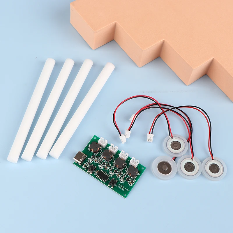 1Pc/1Set DC5V Type-C Mini Humidifier DIY Kits Mist Maker Driver Circuit Board 4 Fogger Atomization Film Sheet Oscillating Module