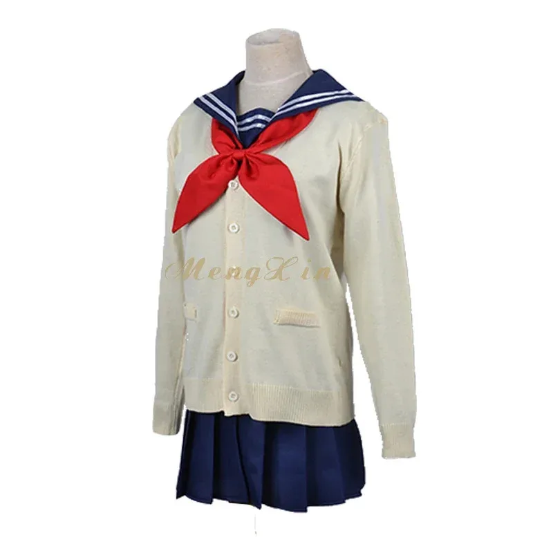 Anime My Cosplay Costume Boku No Hero Academia Himiko Toga JK Uniform Sweater Coat Wig Shoes Halloween Clot JP2934s;2,k'5,t;8.