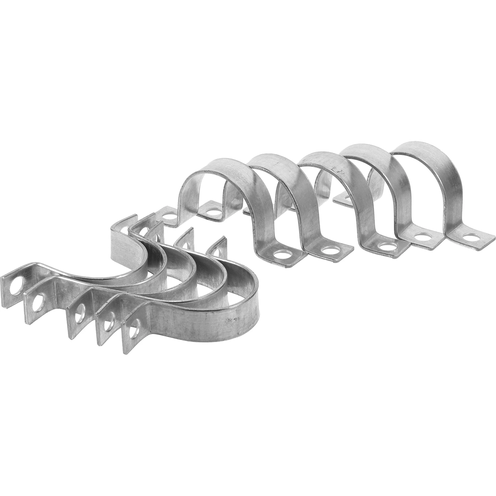 

10pcs Galvanized Thickened Horseback Pipe Cable Clamps Wall Mounting Fixing Brackets Multifunctional Hardware for Water Pipes