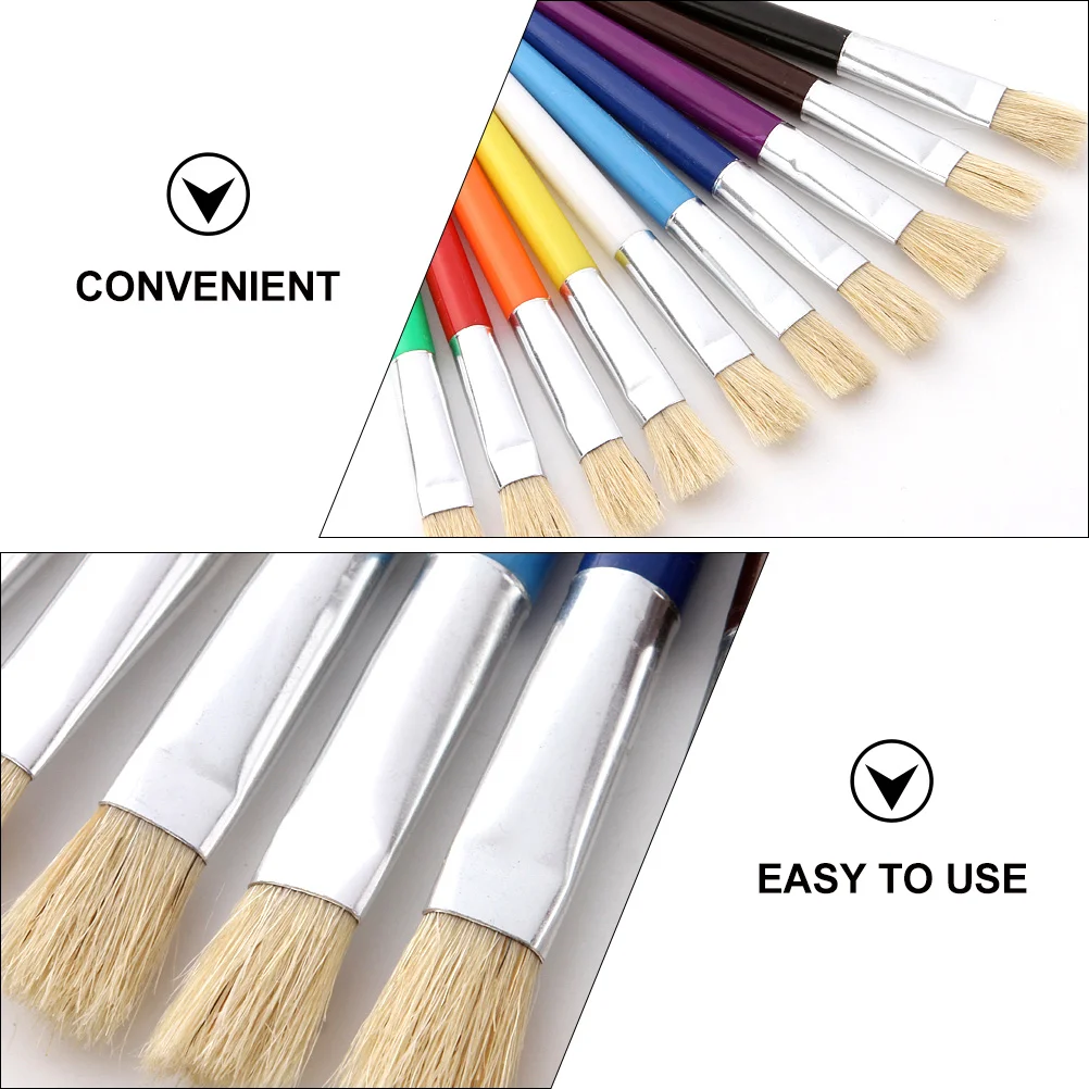 

10pcs Oil Painting Brush Set s Artist Brushes Watercolor Plastic Material Comfortable Great For Painting Drawing Student