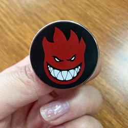 Deluxe Distribution Spitfire Logo Enamel Pin Red happy Fire Face Skate Skateboards Badge