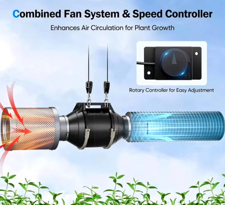 طقم مروحة تهوية داخلية من نوع  - مراجعة Carbon Filter Grow 6 Inch وسعره