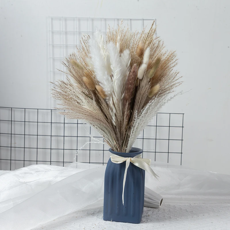 

98pcs Wedding Feather Flowers Bunch Pampas Grass Decor Natural Dried Flower Pampa Plants Easter Christmas Decorations Home Decor