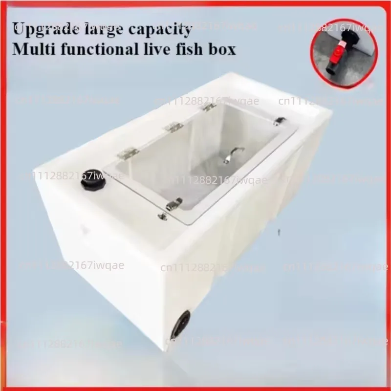 40L New Thickened Food Grade PE Plastic Outdoor Fishing Car Anti Overflow Sealed Live Fish Box Transportation Fish Bucket