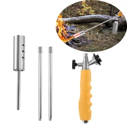 Weed Terminator Stainless Steel 3 Stage Outside Weed Burner Weed Torch Multifunction for Garden Melting Ice Charcoal Starter