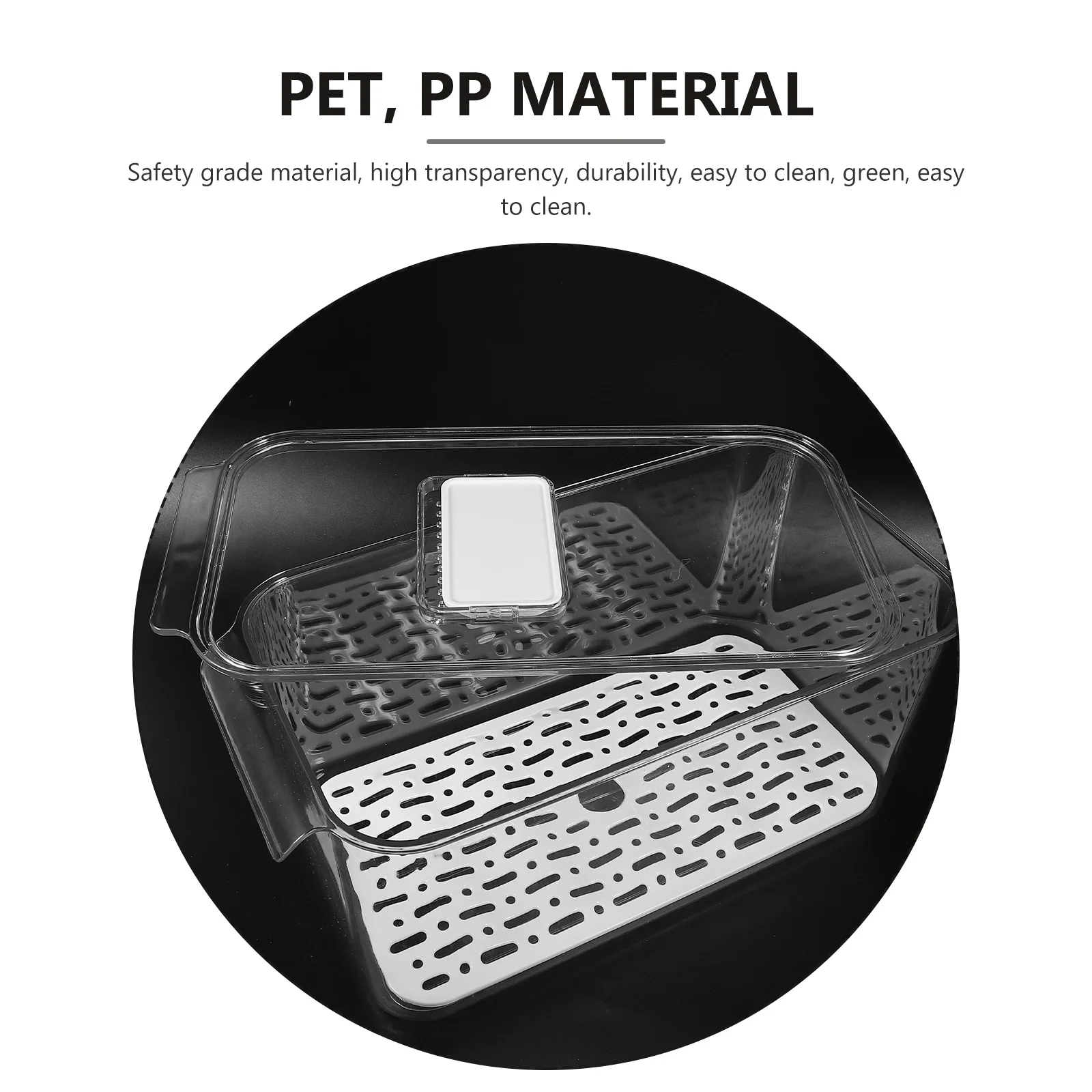 

Refrigerator Storage Box Transparent Large Capacity Fruit Vegetable Organizer Bin Drain Tray Fresh Fridge Container