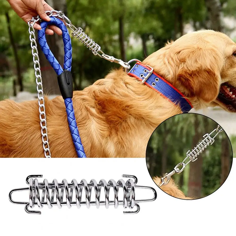 Dog Leash Spring Spring Buckle for Outdoor Tents Heavy Duty Steel Dog Leash Shock Absorbing Spring for Training for Outdoor