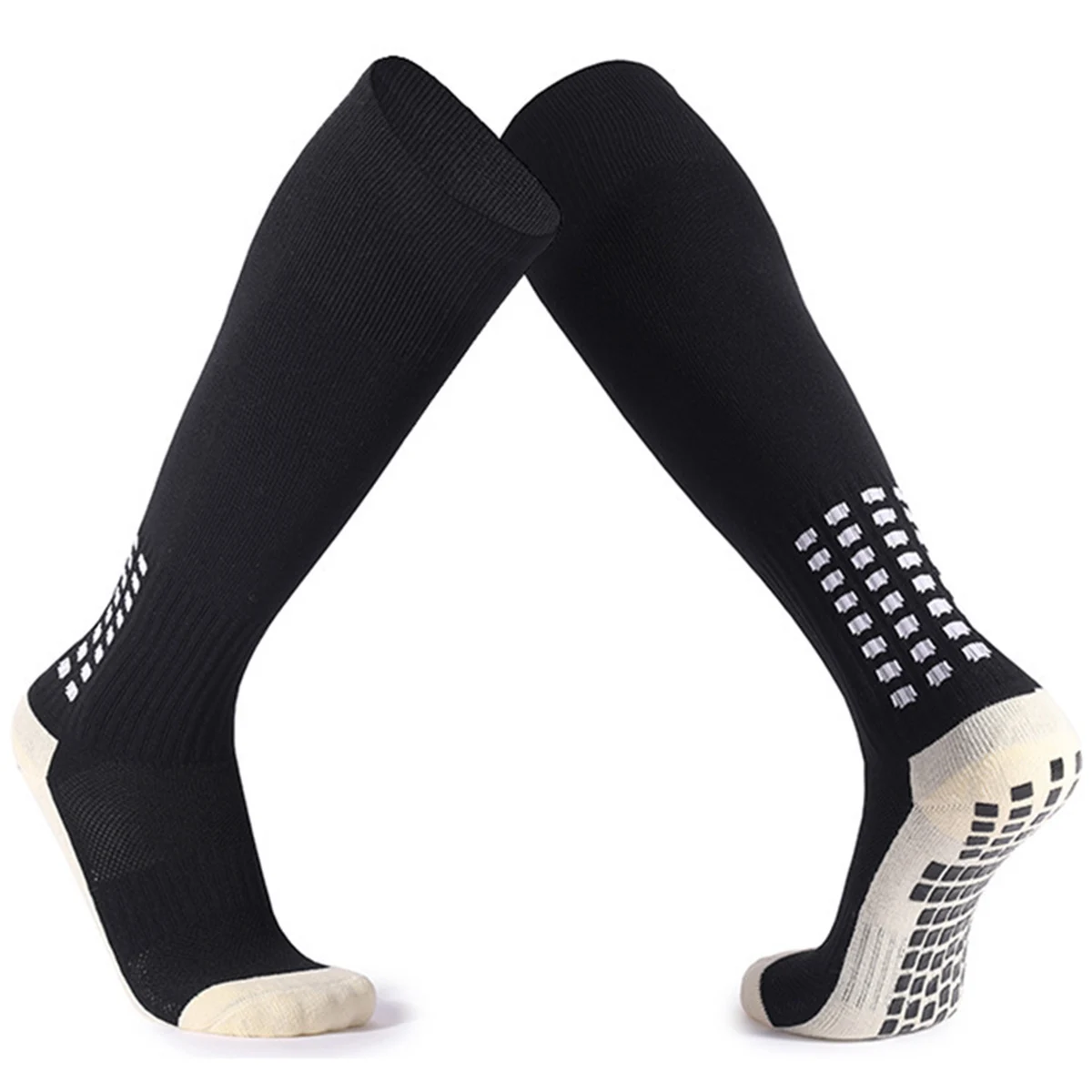 Anti Slip Soccer Knee Socks,Non Slip Football/Basketball/Hockey Sports Grip Socks 1/2Pairs