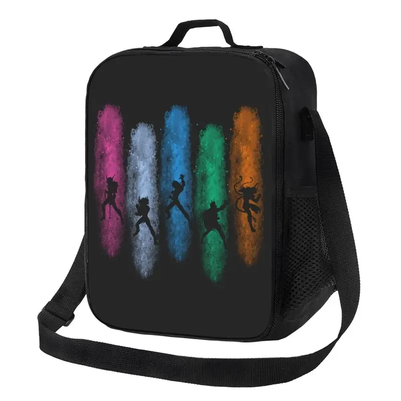 Custom Saint Seiya Knights Of The Zodiac Lunch Bag Men Women Cooler Warm Insulated Lunch Box for Kids School Children