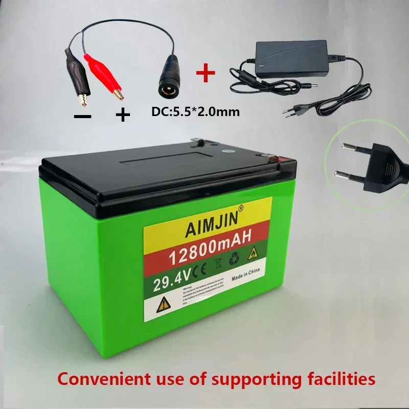 

24V 7S4P battery pack Battery 29,4V 12800mAh high power 18650 lithium ion with BMS for various tools+charger