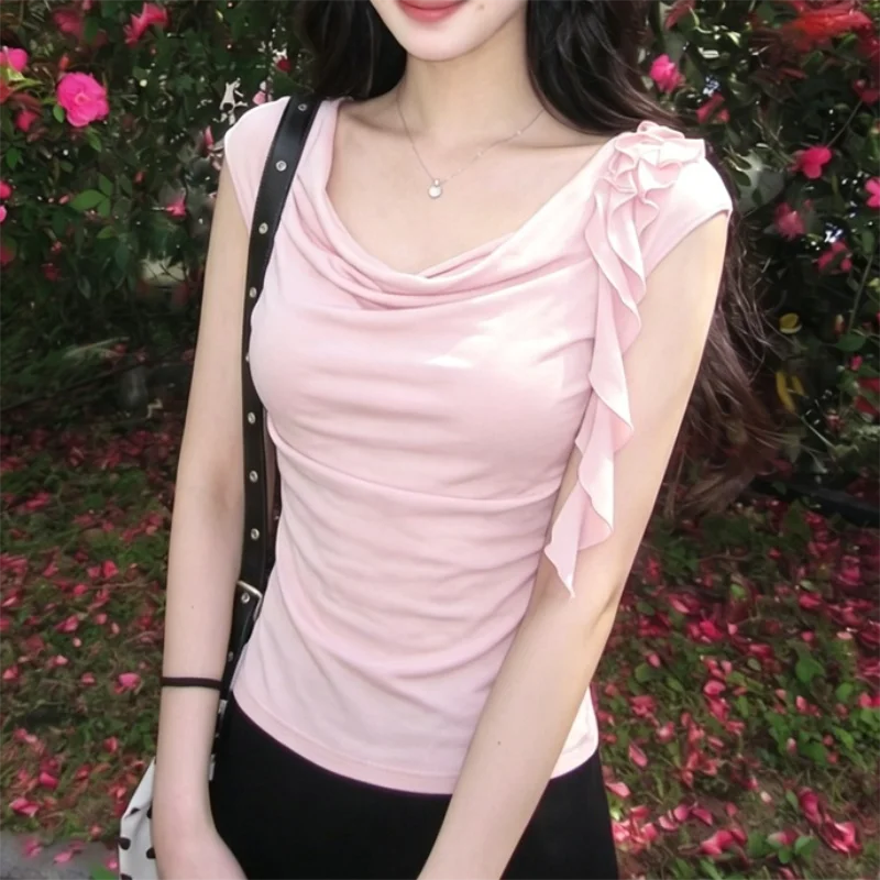 Kaos Wanita Lengan Pendek Musi - Men'S Fashion Pink Shirt ulasan dan harga