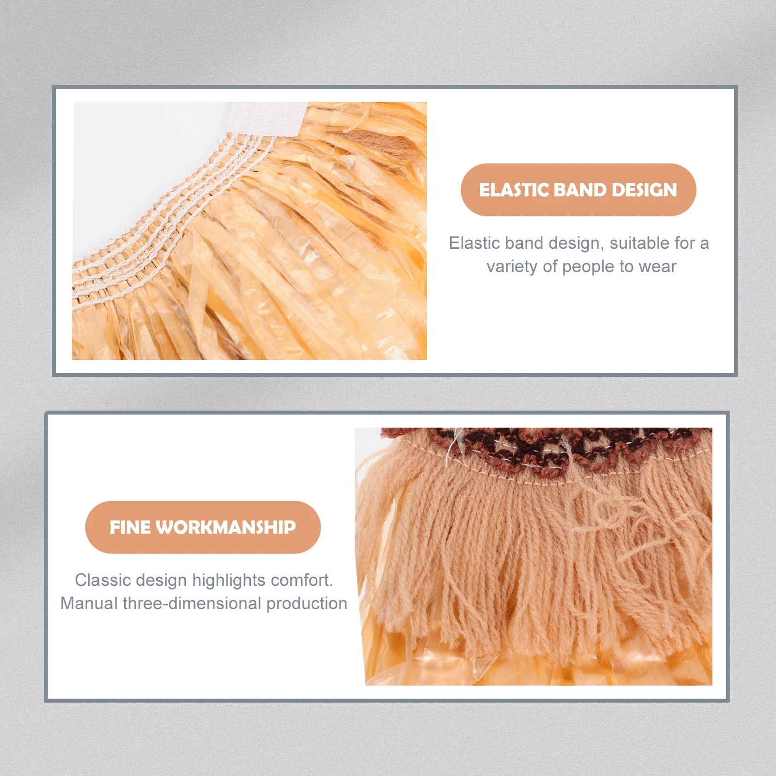 

1Set Hawaiian Hula Skirt Elastic Performance Grass Skirt Luau Party Costume Festival Stage Accessory Performance Costume