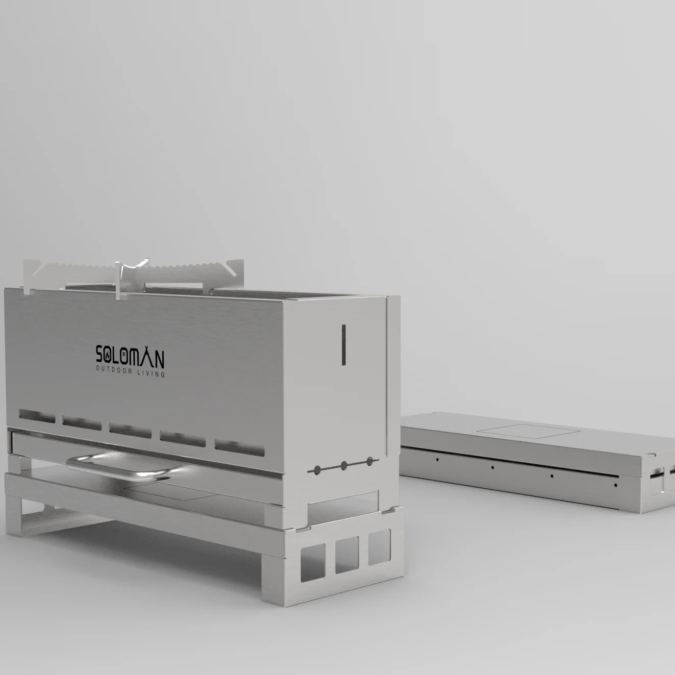 

Portable 304 Stainless Steel Fire Pit Charcoal Bonfire Stove Smokeless Camping Fire Pit Outdoor For IGT Table