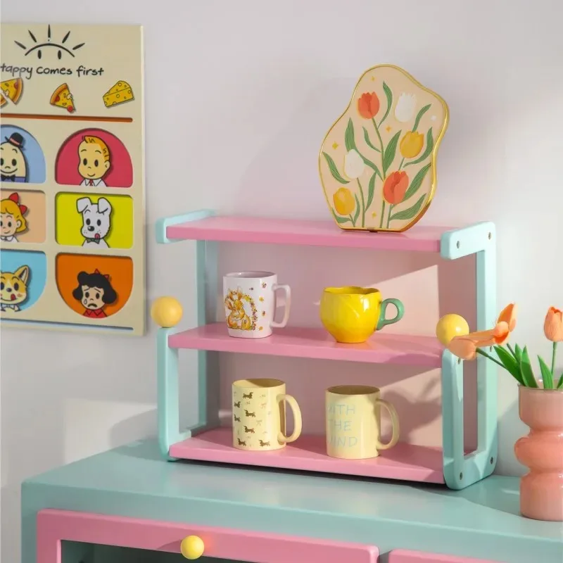Ink Furniture Dopamine Desktop Shelf Colorful Creative Perfume Storage Rack Countertop Cup Rack Display Rack Layered Organizer