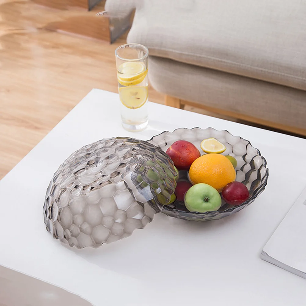 

Dry Nut Storage Box Honeycomb Design Glossy Plastic Fruit Basket For Snacks Candies Fruits Vegetables Serving Dish
