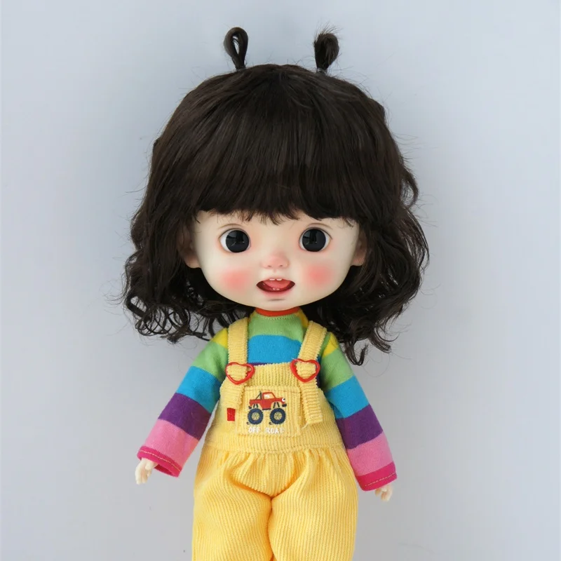 JD544 9-10 pollici 10-11 pollici 11-12 pollici bella lumaca Feeler parrucche sintetiche mohair BJD QBaby Blythes 18 \