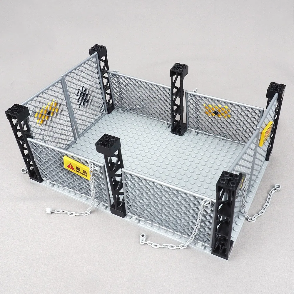 AM60-1 Bloque de construcción atrapado de una sola capa Escena de Doomsday Equipo de modelo de prisión Partículas pequeñas Compatible con Legoeds