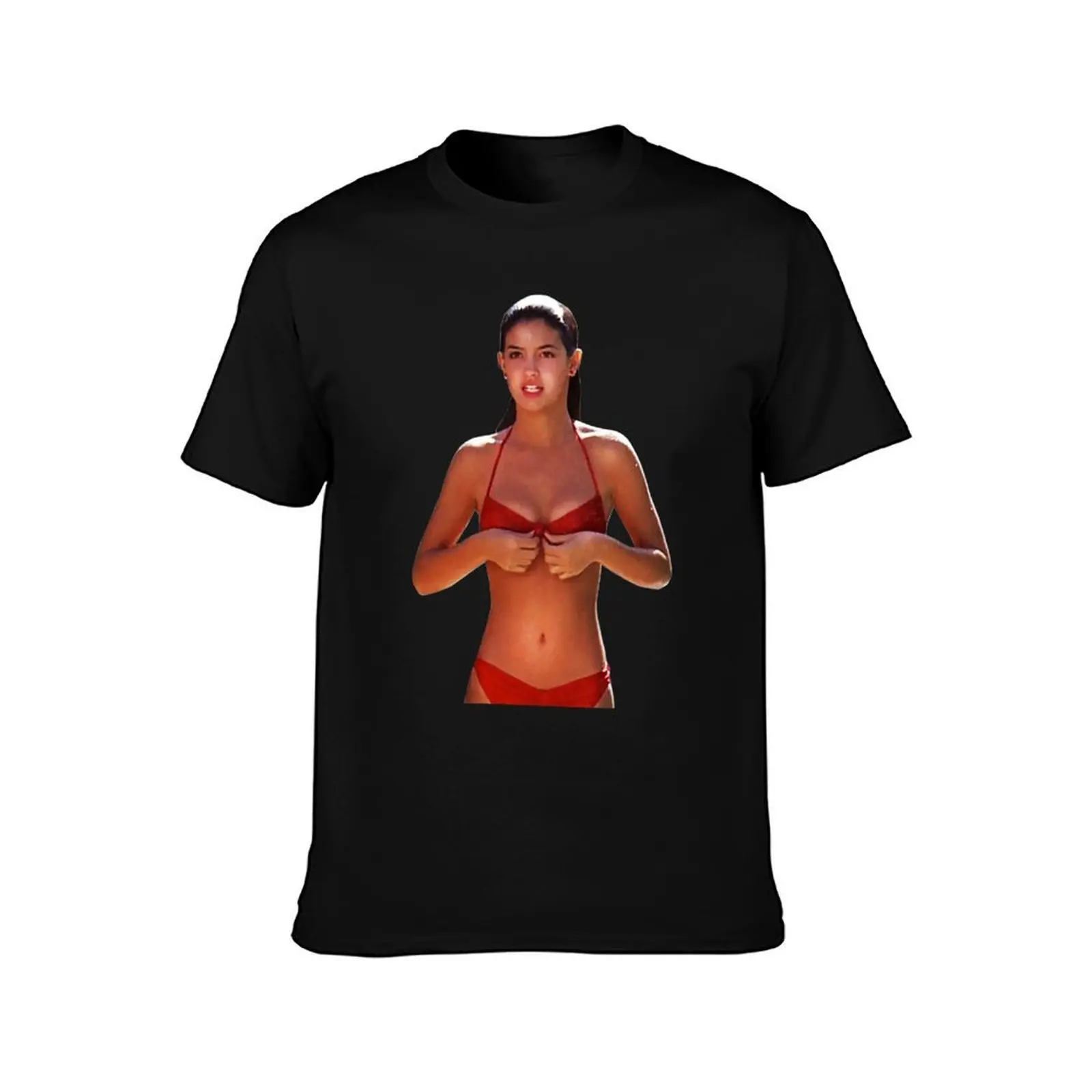 Zunvyntee Phoebe Cates Red Bikini Ridgemont , Designer T-Shirt, Summer Casual Cotton Tee, Oversized Streetwear Tops, 100% Cotton