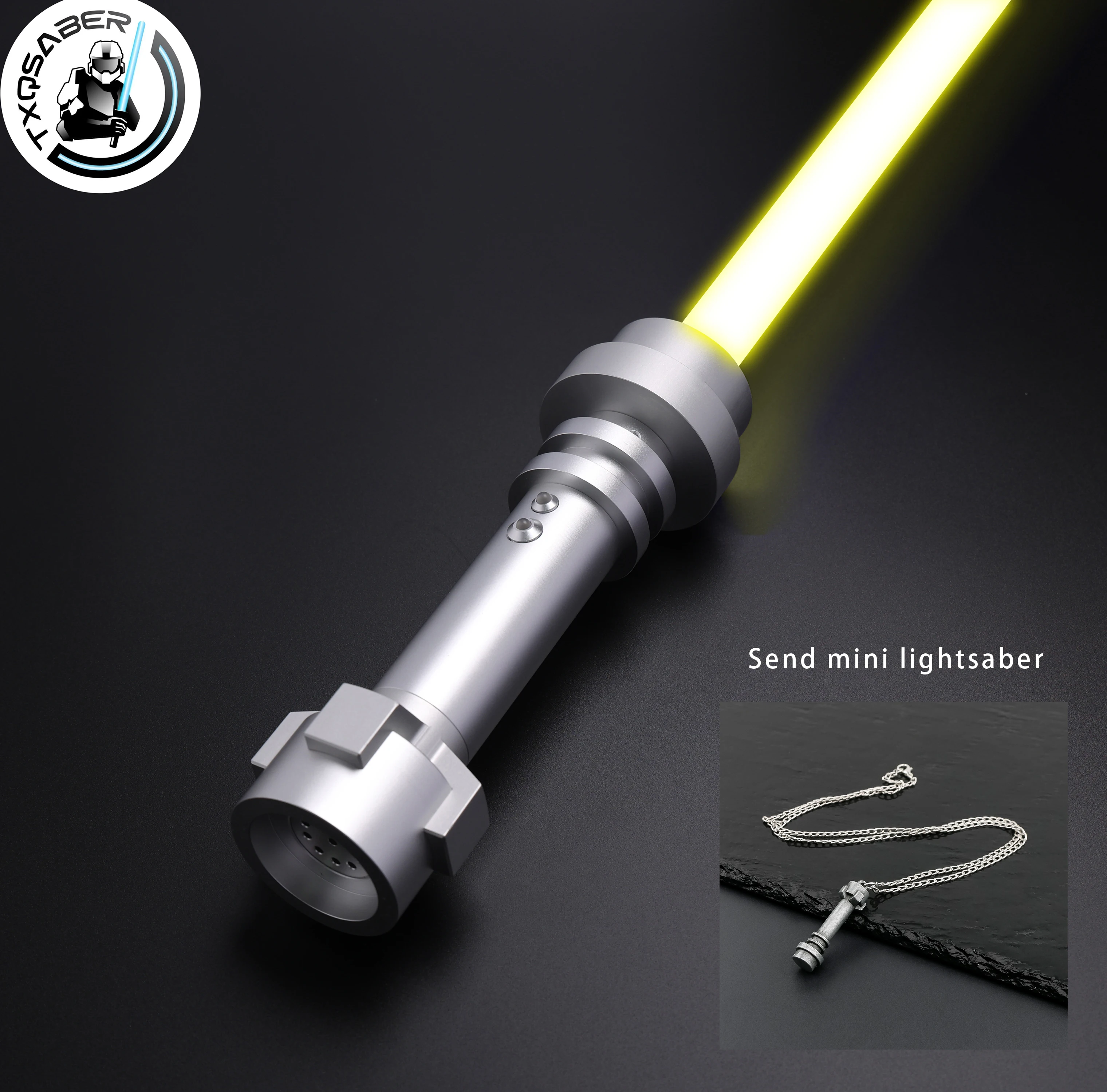 TXQSABER Replica Lightsaber Brick Neo Pixel SD RGB Light Sword Smooth Swing Blaster Force Laser Sword Metal Handle Cosplay  Toys